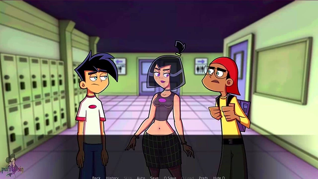 Goth Teen With Big Tits Seduces Danny Phantom for Steamy ASMR Anime Action