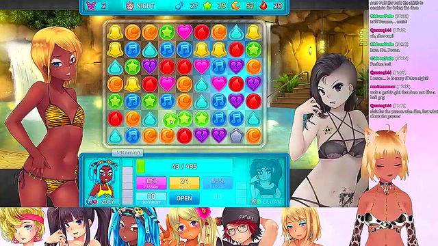 Lewd VTuber Neko’s Threesome Livestream – Big Tits & Small Tits Lesbian Fun