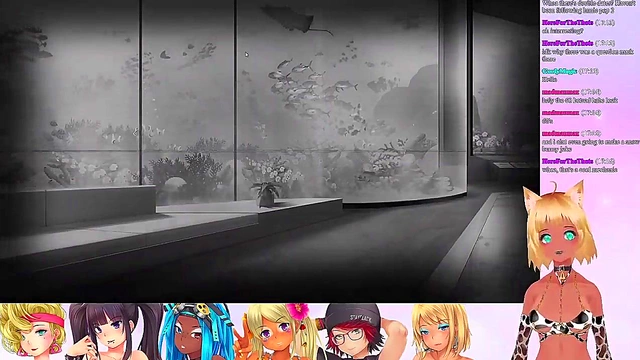 Lewd VTuber Neko’s Threesome Livestream – Big Tits & Small Tits Lesbian Fun