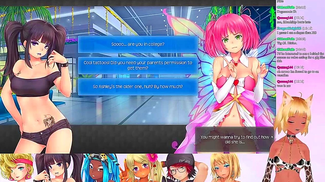 Lewd VTuber Neko’s Threesome Livestream – Big Tits & Small Tits Lesbian Fun