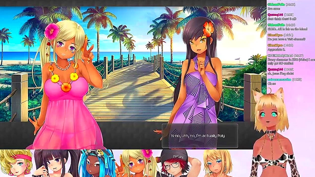 Lewd VTuber Neko’s Threesome Livestream – Big Tits & Small Tits Lesbian Fun