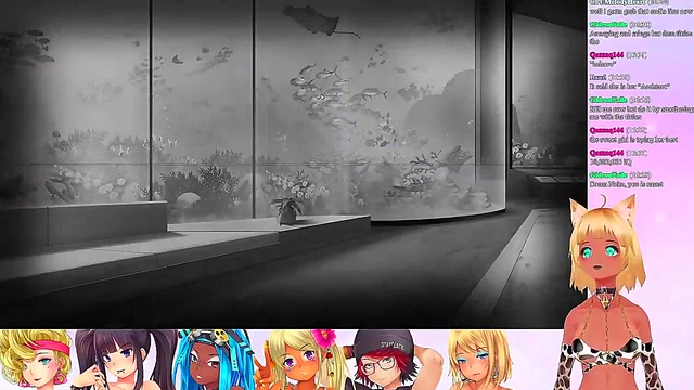 Lewd VTuber Neko’s Threesome Livestream – Big Tits & Small Tits Lesbian Fun