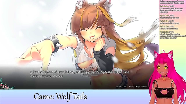 Cute VTuber LewdNeko Engages in Yuri Anime Action During Livestream Gaming Session