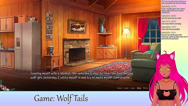 Cute VTuber LewdNeko Engages in Yuri Anime Action During Livestream Gaming Session