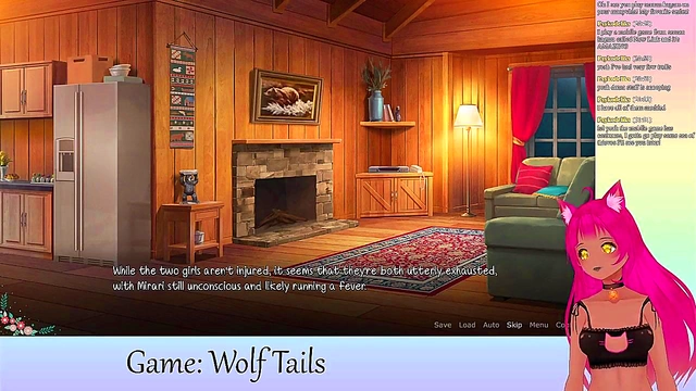 Cute VTuber LewdNeko Engages in Yuri Anime Action During Livestream Gaming Session