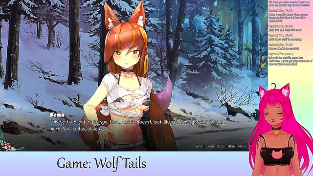 Cute VTuber LewdNeko Engages in Yuri Anime Action During Livestream Gaming Session