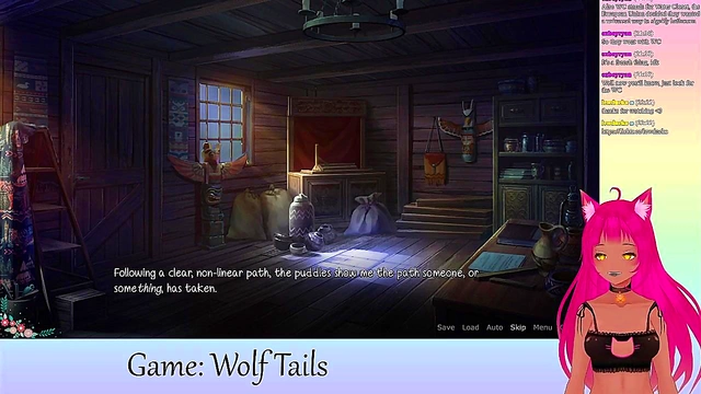 Cute VTuber LewdNeko Engages in Yuri Anime Action During Livestream Gaming Session