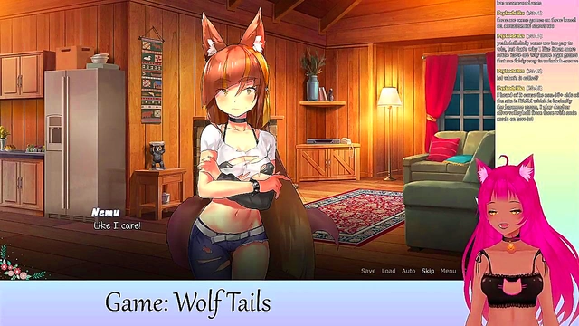 Cute VTuber LewdNeko Engages in Yuri Anime Action During Livestream Gaming Session