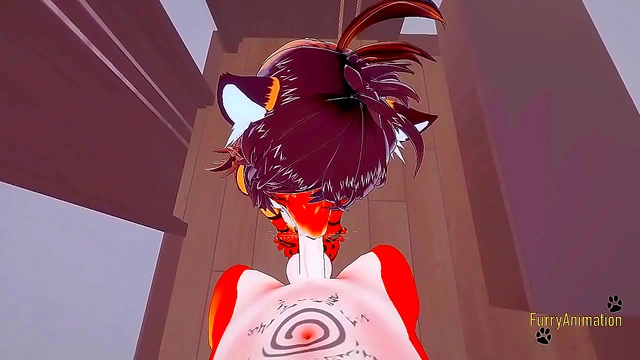 POV Furry Hentai – Hot Tigress Blows Fox & Gets Fucked for Creamy Finish