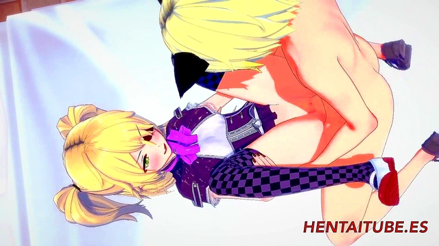 Fischl from Genshin Impact Enjoying Intense Blowjob & Pussy Fucking for Creampie