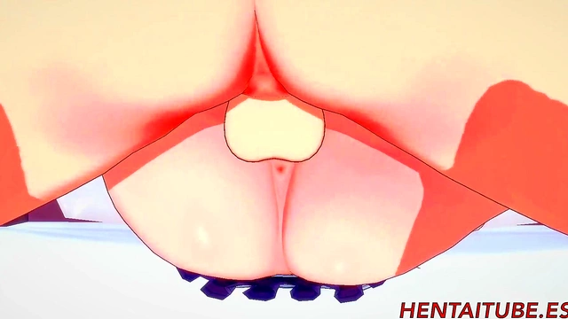 Fischl from Genshin Impact Enjoying Intense Blowjob & Pussy Fucking for Creampie