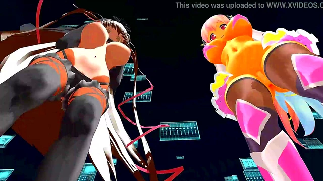 Four Anime Girls Sing & Strip Seductively for Erotic Dance Show