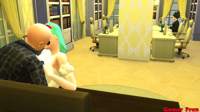 Bulma’s Hot Japanese Milf Maid Cheats With Boss While Husband Watches Cuckolded