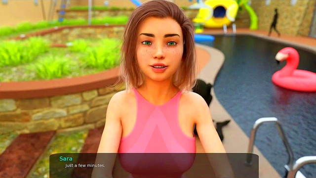 Shy Stepsister’s Big Tits Tempt You At The Pool In Milfy City Date