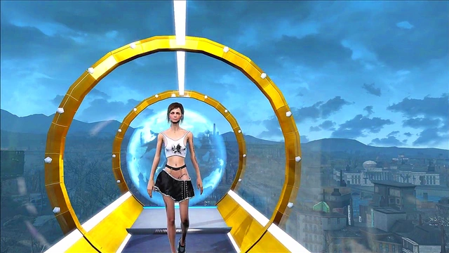 Cute Brunette Shows Off Fallout 4 Fashion In Sexy 3D Anime Scene