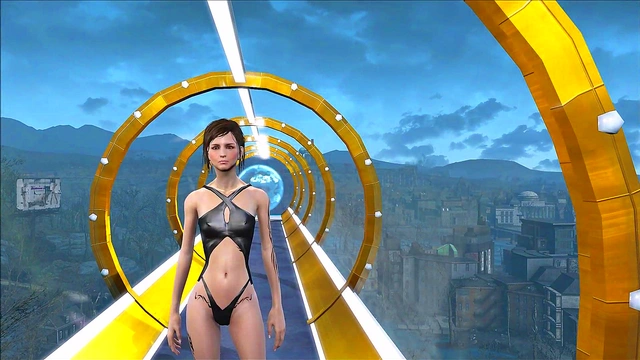 Cute Brunette Shows Off Fallout 4 Fashion In Sexy 3D Anime Scene