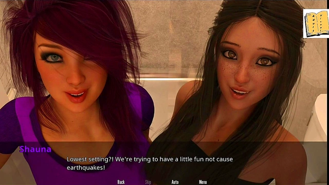 Jamie & Shauna seduce with new butt plugs in sexy 3D teen anime scene