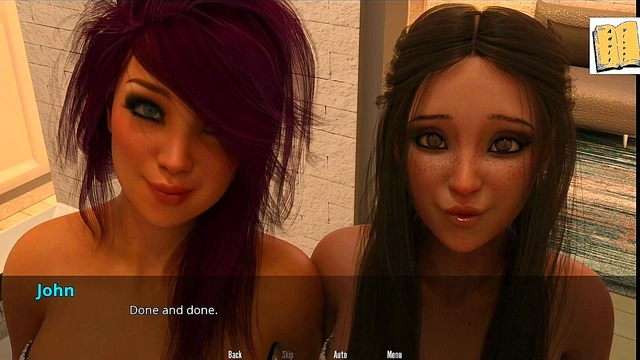 Jamie & Shauna seduce with new butt plugs in sexy 3D teen anime scene