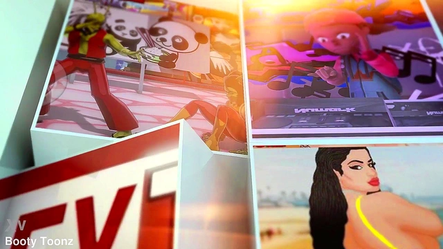 Big-Ass PinkyXXX Twerks Seductively at Anime Strip Club for Money Drop