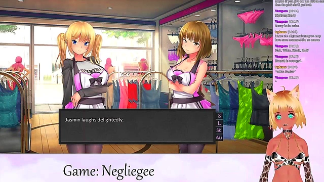 Lewd VTuber Neko seduces in Lingerie for Lesbian Yuri Fun & Big Tits Action