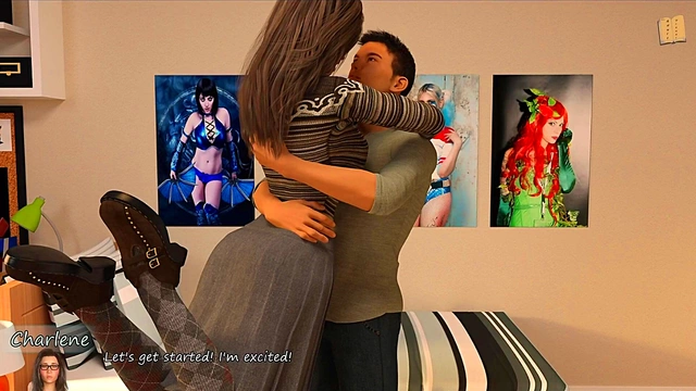 Charlene's sexy jeans-clad ass tempts in Big City Pleasures 3D teen anime