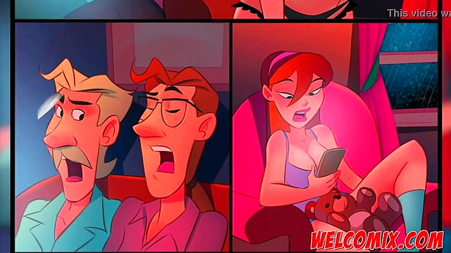 Naughty Teen Anime Couple Engage in Taboo Fun Under Total Blackout