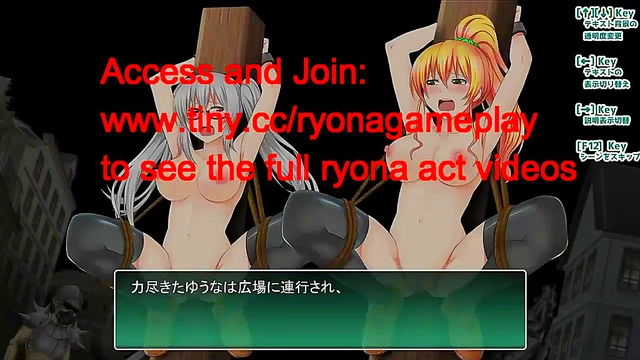 Blonde Ryona Battles Soldiers in Hot Hentai Gameplay Action