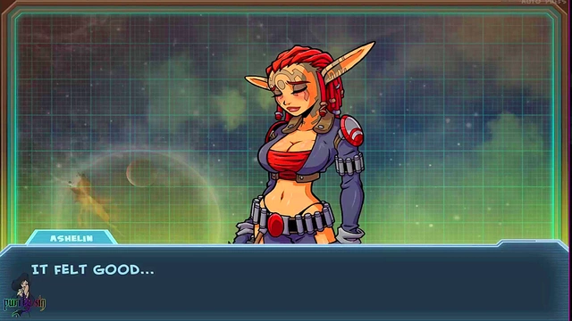 Redhead Anime Princess Shows Off Big Tits for Alien Cam Show