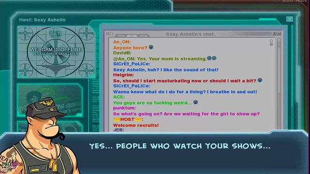 Redhead Anime Princess Shows Off Big Tits for Alien Cam Show