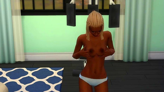 Sims 4 Animated Girl Masturbates Before Work With Handjob & Pussy Play