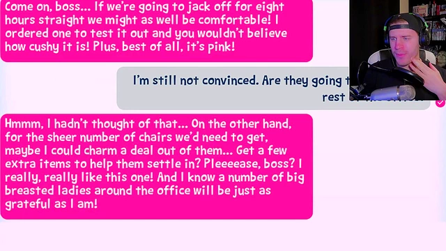 Horny Catgirl Faps CEO In Doggy Style Until He Blows His Load