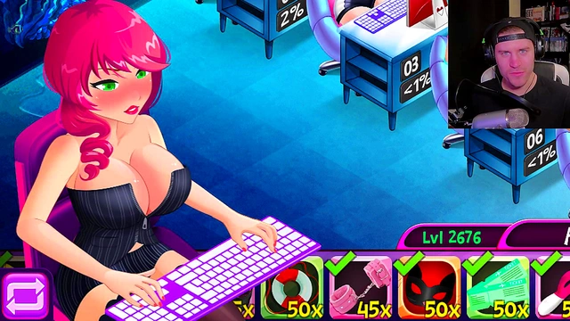 Horny Catgirl Faps CEO In Doggy Style Until He Blows His Load