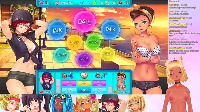 Lewd VTuber Neko’s Anime Threesome in Lingerie During Live Game Stream