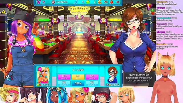 Lewd VTuber Neko’s Anime Threesome in Lingerie During Live Game Stream