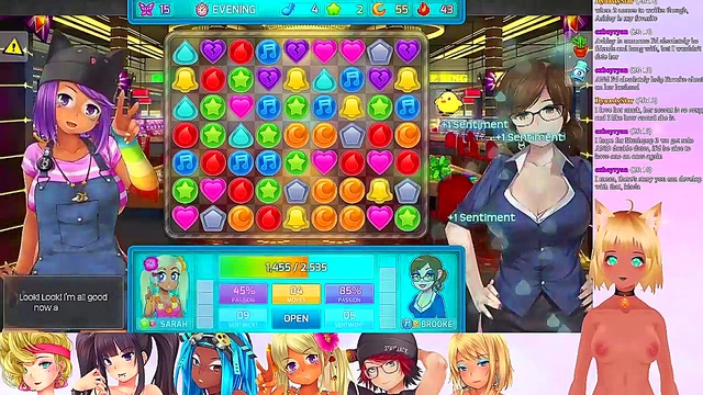 Lewd VTuber Neko’s Anime Threesome in Lingerie During Live Game Stream