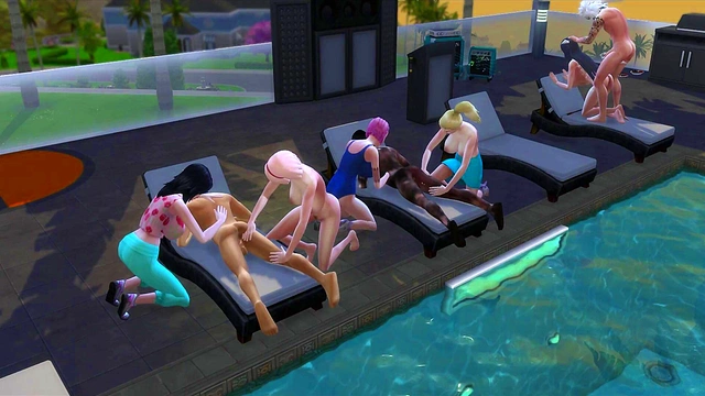 Perverted Sage Pounds Hinata's Ass Hard During Boruto Pool Party Orgy