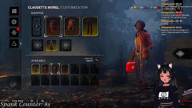 Lewd VTuber Neko Gets Spanked While Playing Deadly DBD Anime Game