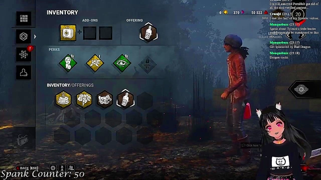 Lewd VTuber Neko Gets Spanked While Playing Deadly DBD Anime Game