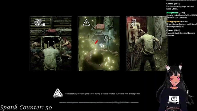 Lewd VTuber Neko Gets Spanked While Playing Deadly DBD Anime Game