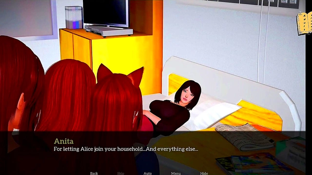 Teen Stepdaughter Seduces MILF Mom With Big Tits And Ass In Erotic Visual Novel Adventure
