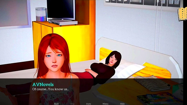 Teen Stepdaughter Seduces MILF Mom With Big Tits And Ass In Erotic Visual Novel Adventure