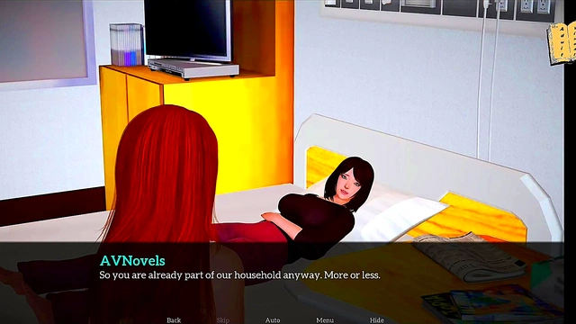 Teen Stepdaughter Seduces MILF Mom With Big Tits And Ass In Erotic Visual Novel Adventure