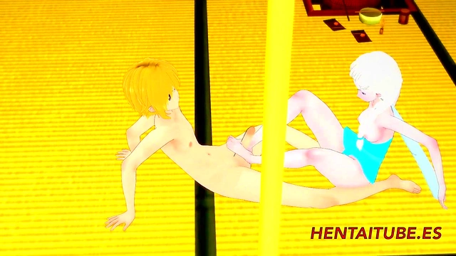 Elsa Gets Fucked & Cums Inside in Disney Frozen Hentai Footjob Fantasy