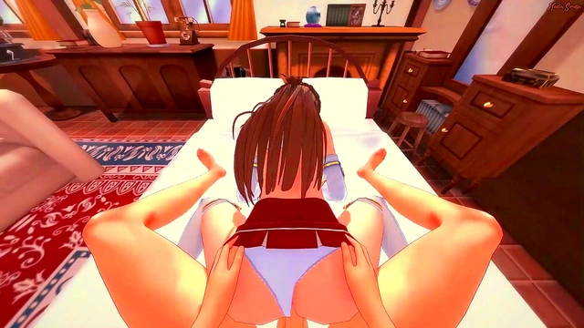 Yuuki Asuna POV Blowjob & Doggy Style Fucking Ends inCumshot Creampie