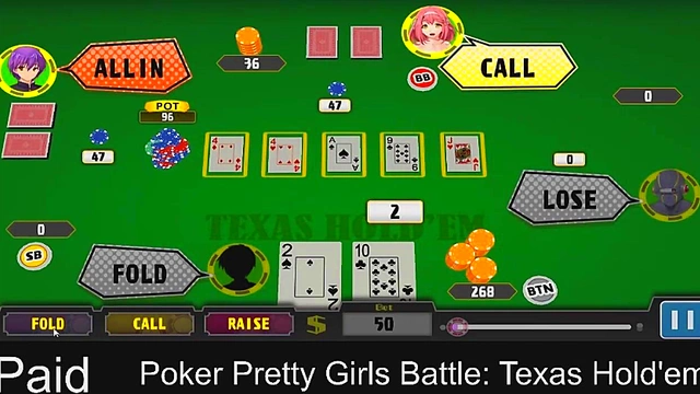 Horny AnimeGirls Play Steamy Poker for Erotic Rewards inTexasHold'em Round 4