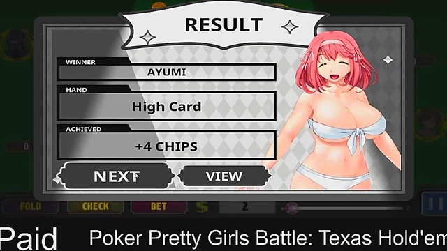 Horny AnimeGirls Play Steamy Poker for Erotic Rewards inTexasHold'em Round 4