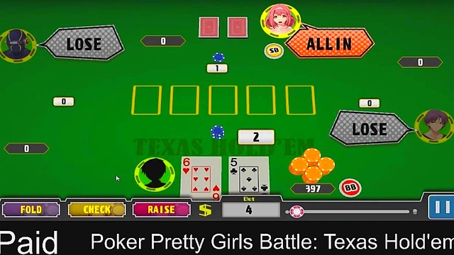 Horny AnimeGirls Play Steamy Poker for Erotic Rewards inTexasHold'em Round 4
