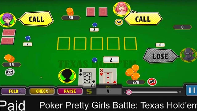 Horny AnimeGirls Play Steamy Poker for Erotic Rewards inTexasHold'em Round 4
