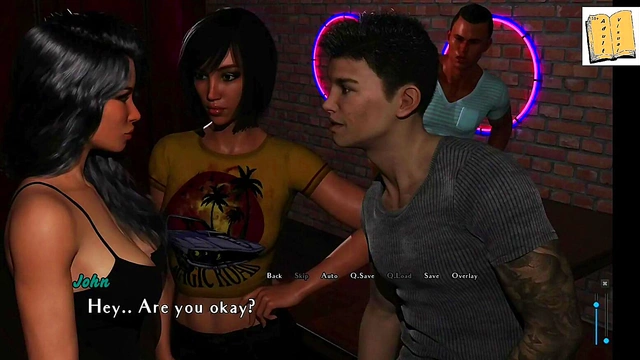 Sexy Brunette With Big Tits Kisses Passionately In The Club For A Hot Session