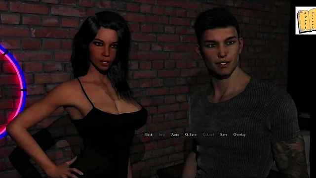 Sexy Brunette With Big Tits Kisses Passionately In The Club For A Hot Session